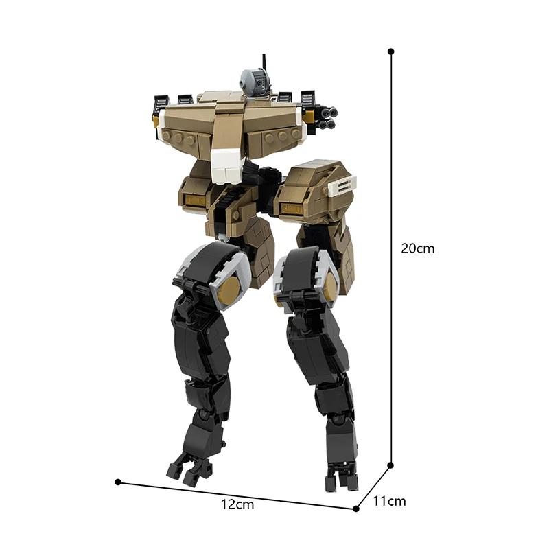 Moc Game Mech z serii metalowych robotów klocki do budowy montażu figurki postaci robota Mech Gekkoed zabawka z klocków prezent dla dziecka