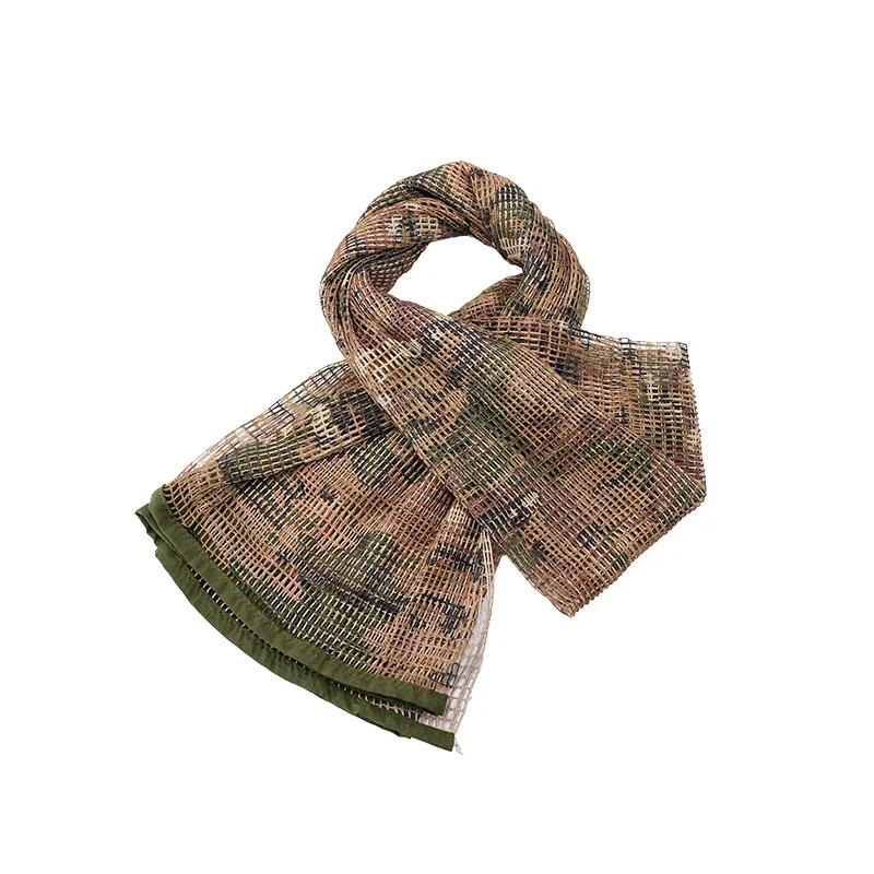 Taktisches Tarnnetz-Schal, Atmungsaktiver Scharfschützenschleier für Jagd, Airsoft, Outdoor-Militärausrüstung