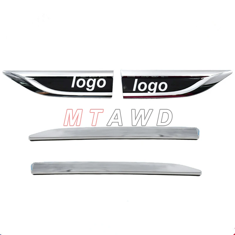 For Volkswagen VW T-ROC TROC A11 2017-2024 ABS Chrome Car Side Door Wing Fender Emblems Badge Sticker Protector Trim Styling