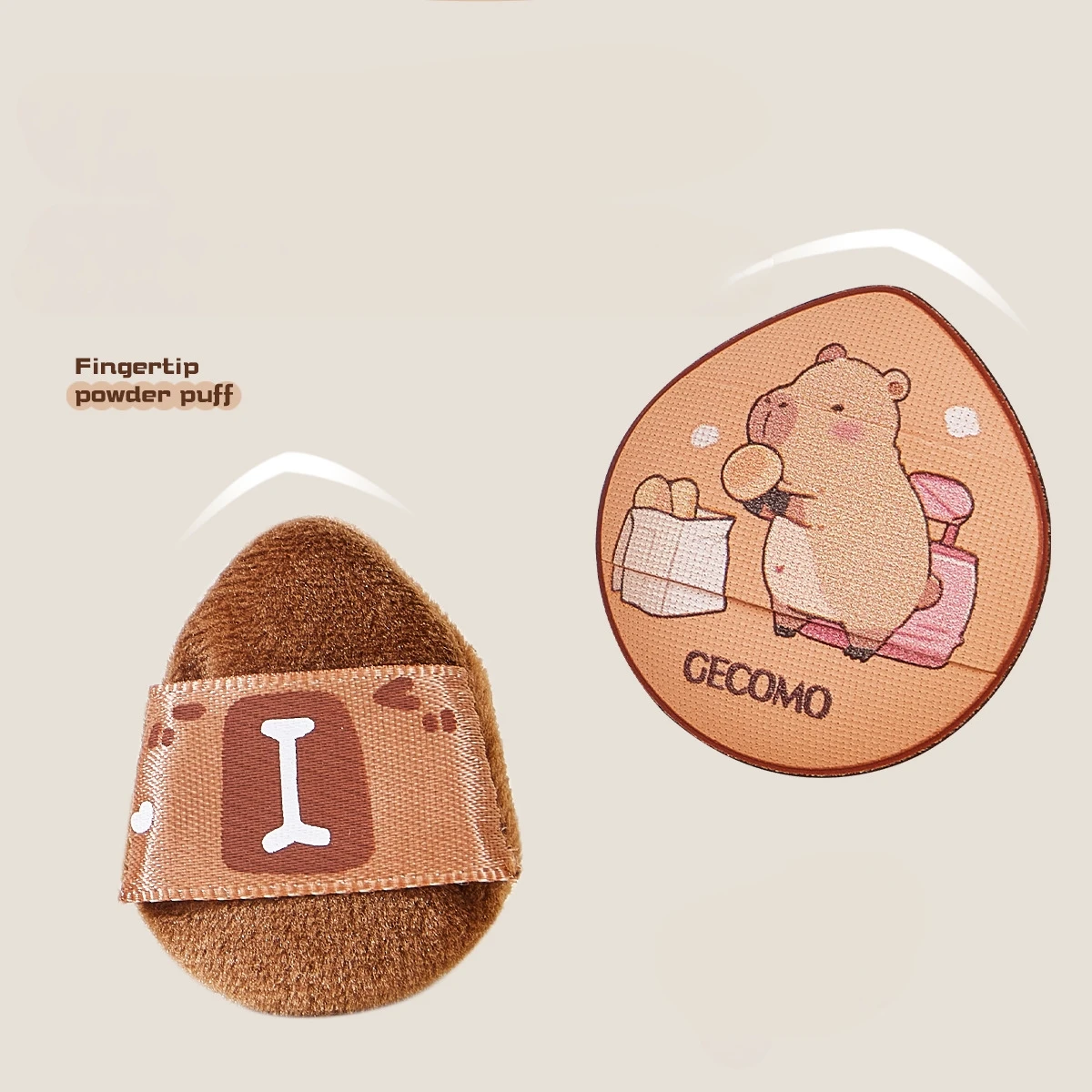 GECOMO Kapibara Air Cushion Puff Aksamitna miękka gąbka kosmetyczna do mieszania podkładu w płynnym proszku bez odpadów