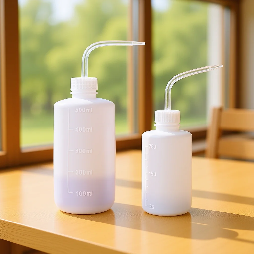 

2pcs 250Ml 500Ml Safety Wash Bottles Squeeze Plastic Bottle For Lab Use Durable Flexible Nozzle Clear Scale Flow Control Wash