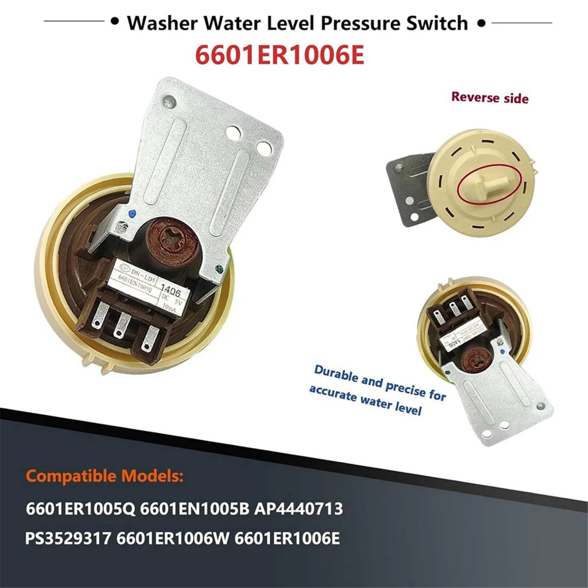 EQAZ-6601ER1006G Interruptor de pressão da máquina de lavar para LG Washer Interruptor de pressão do nível de água 6601ER1006E 6601EN1005B