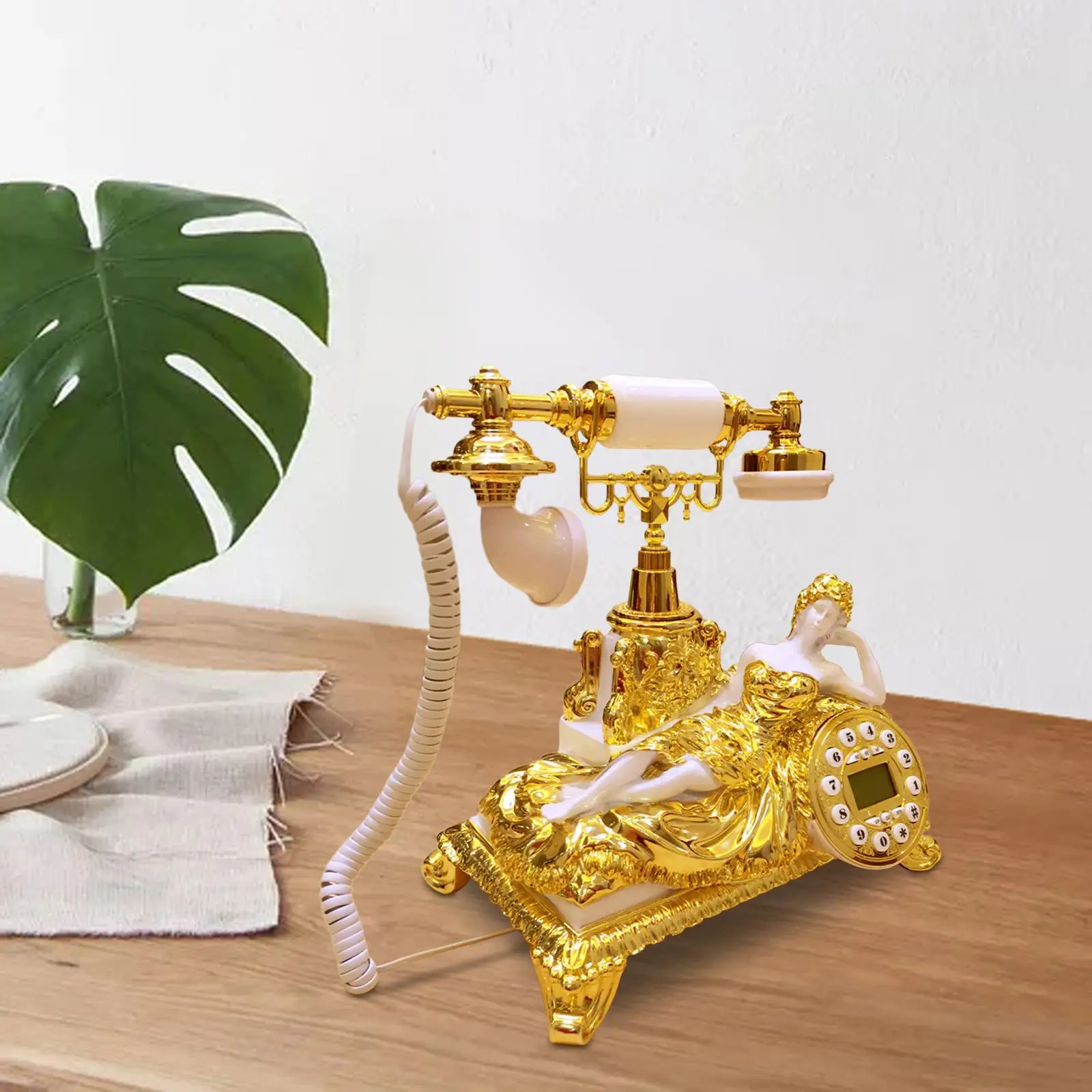 Vintage Telephone Date Display Desk Decoration for Cafe Bedroom Home Decor