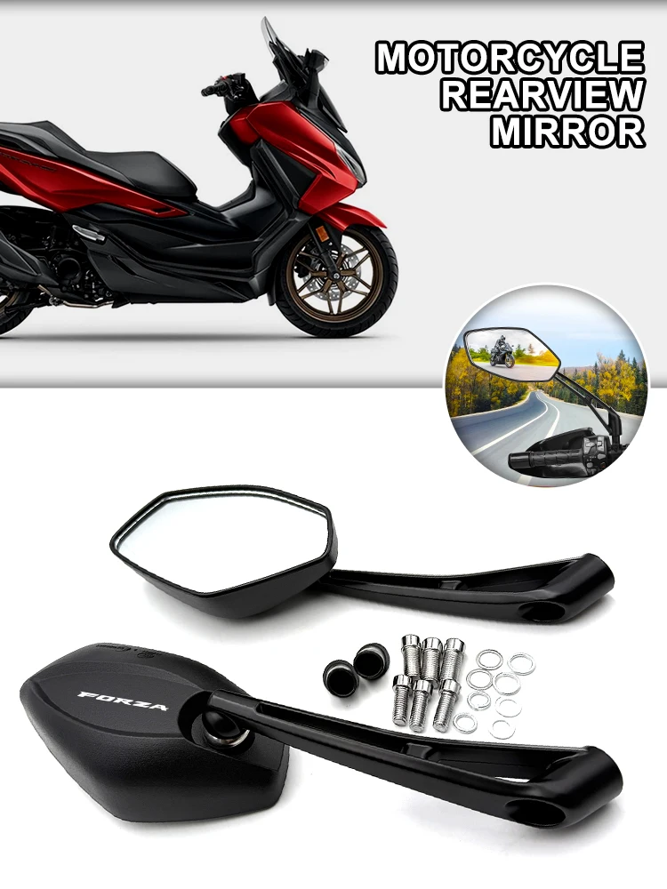 Rétroviseurs modifiés pour moto, 2 pièces, accessoires en alliage ABS pour FORZA FORZA350 FORZA125 FORZA750 350 750 NSS350 horizon