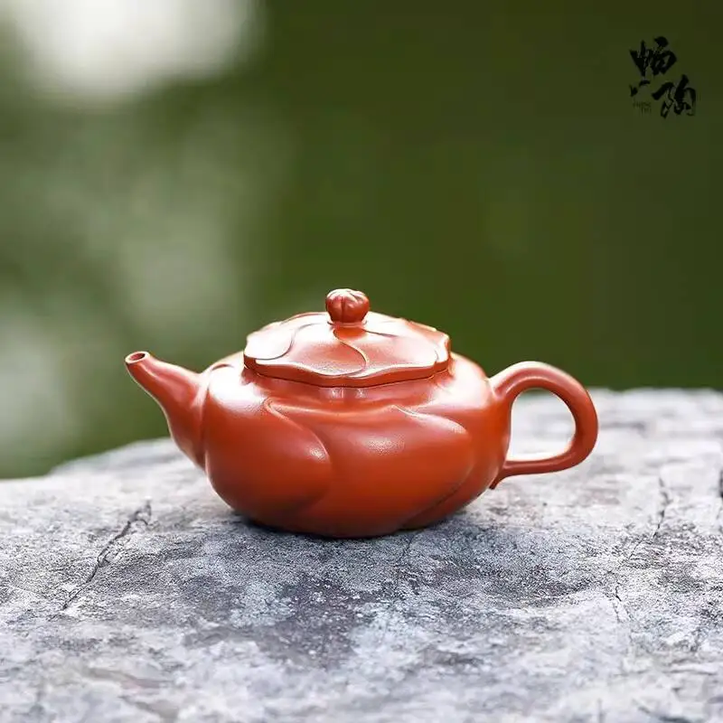 

[Changtao]Yixing Handmade Zisha Pottery With Zhu Clay Vein Pattern, Feng Yao Style, 250Cc