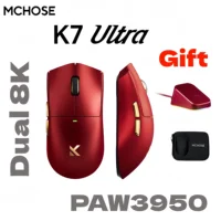 MCHOSE K7 Ultra Dual 8K tasa de orolling ratón inalámbrico magnético ligero para juegos PAW3950 base de carga inalámbrica Esports Office