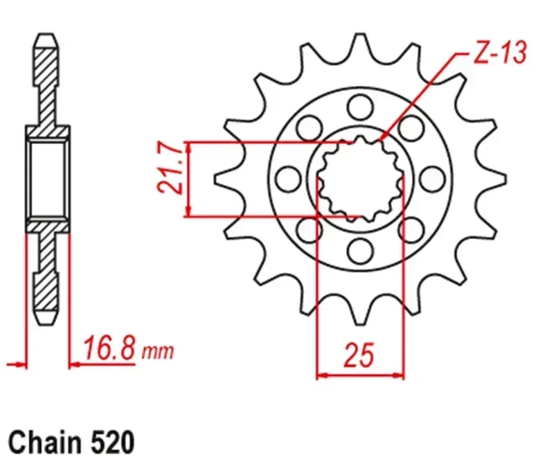 520 Motorcycle Front Sprocket For Honda NC750J Vultus 2015-2019 750 Forza 2021 750 Adv 2017 750 X-adv 2017-2022