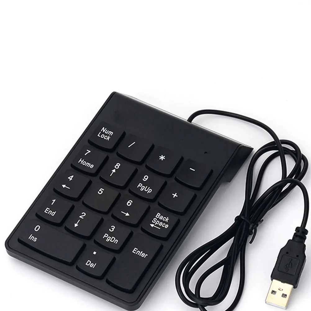 

Black Mini Numeric Keypad USB Powered Smooth Keys for Notebook Desktop Slim Fashionable Lightweight Keyboard Computer Keyboard