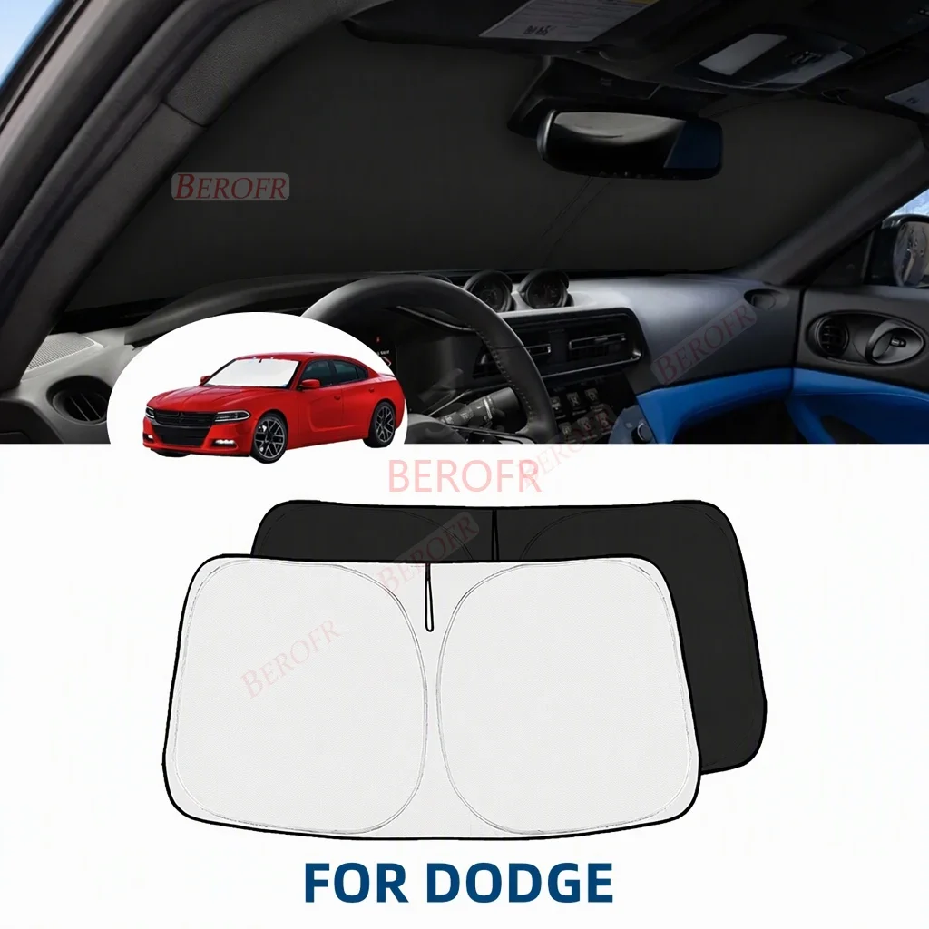 Windshield Sunshade Car Visor Front Window Sun Shade Cover For Dodge Charger Durango Challenger Parasol Accessories