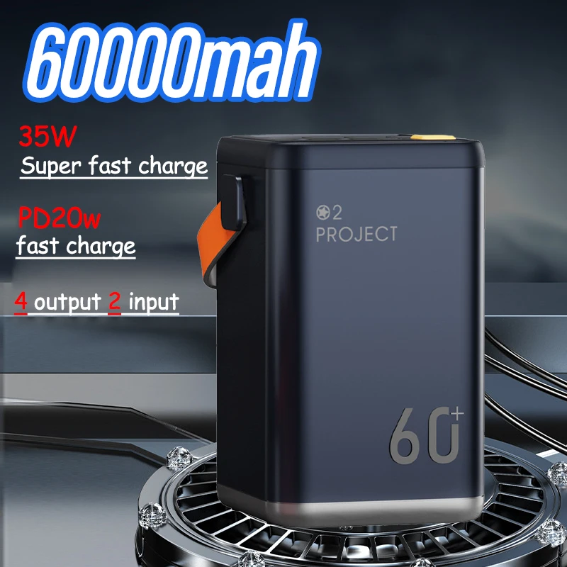 

New 36W Super Fast Charge 60000mAh Large Capacity Portable Power Bank for Laptop IPhone14 15 Xiaomi Huawei Samsung Spare Battery