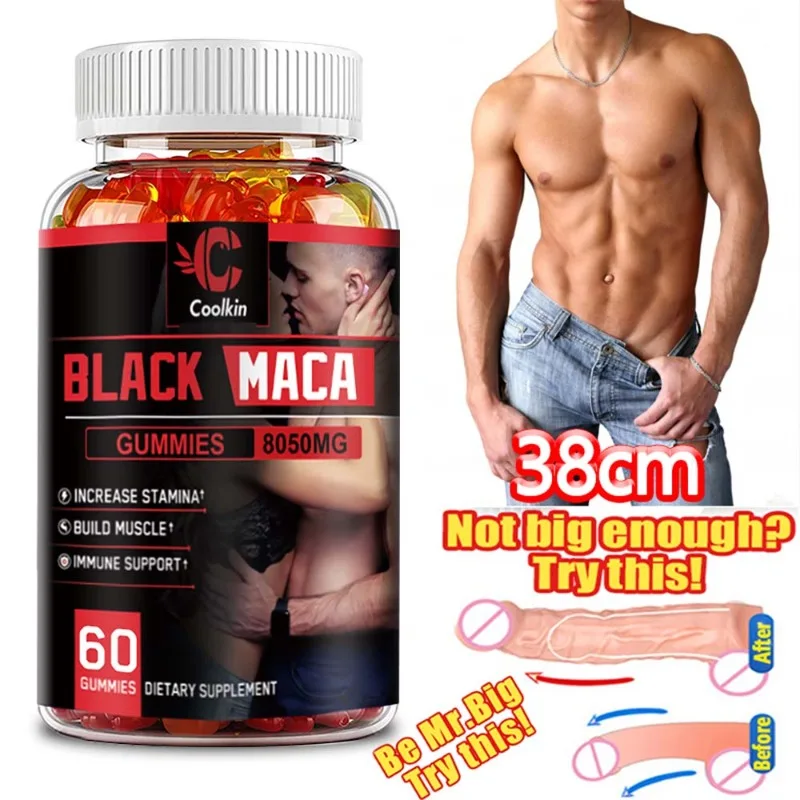 

Black Maca Gummies - Men Supplement Improve Size Endurance Promotes Healthy