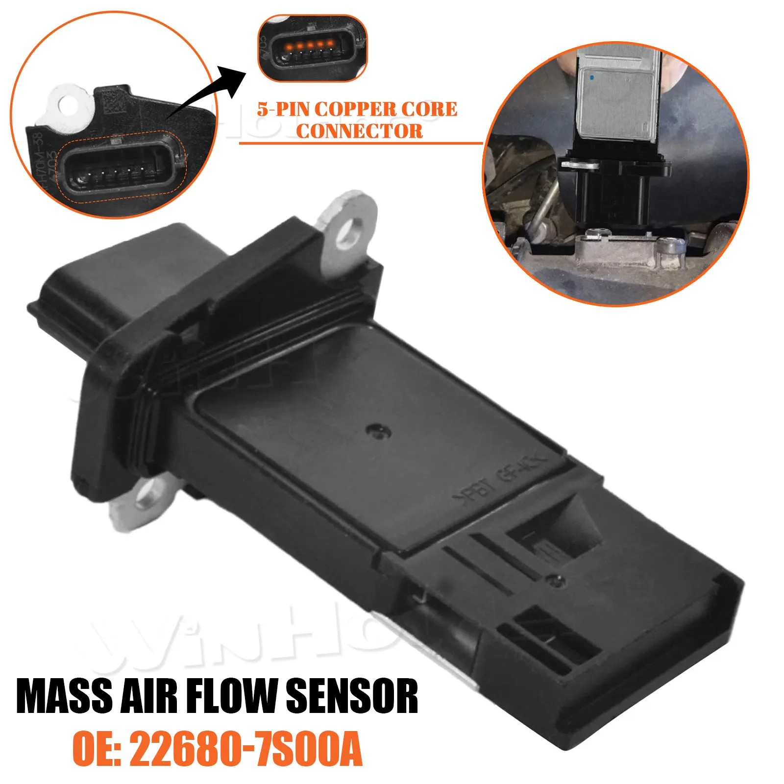 

22680-7S000 226807S00A MAF Mass Air Flow Sensor Meter 13800-66J00 for Sukuki Grand1380066J00 MAF0031 226807S000