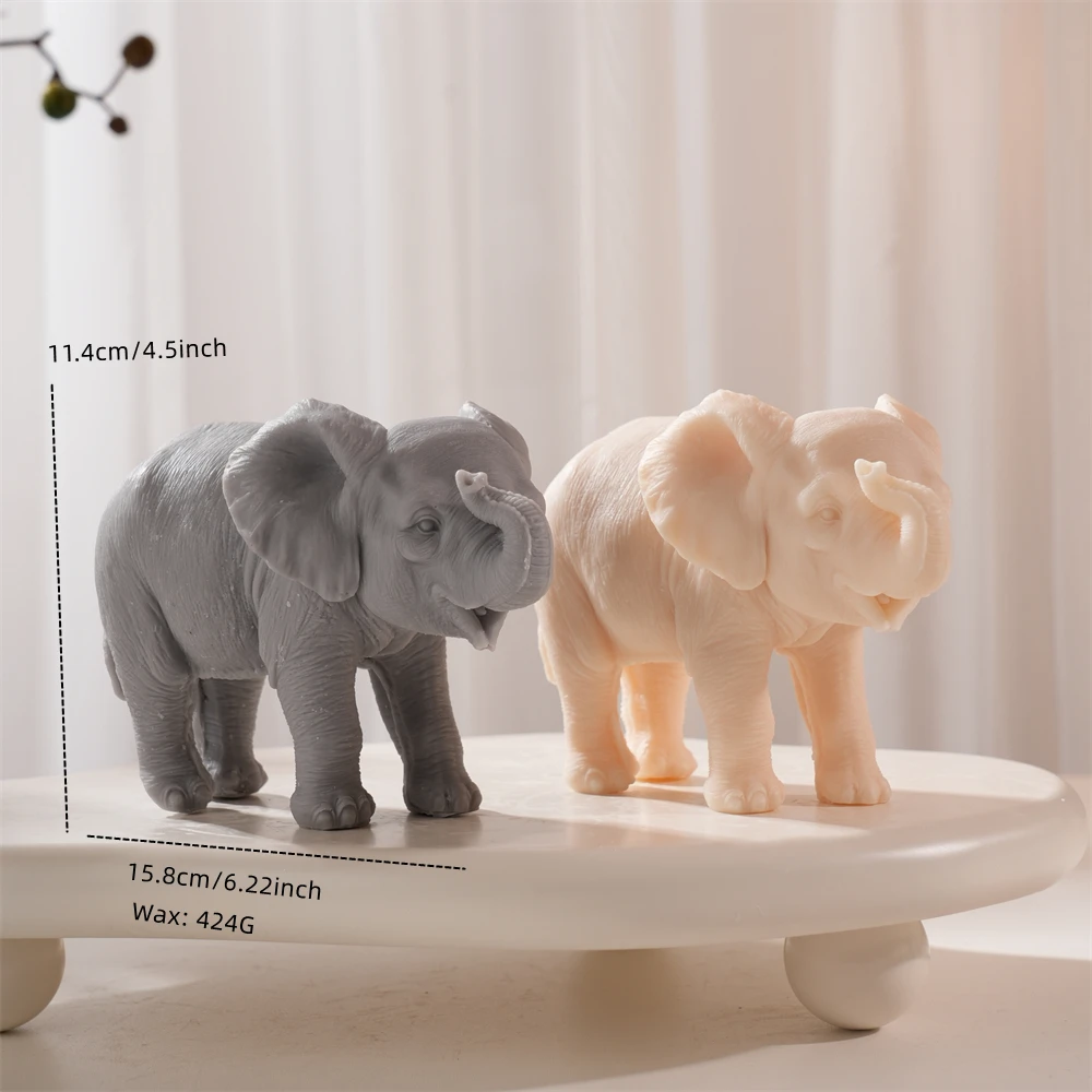 Walking Elephant Candle Mold Animal Elephant Soy Wax Silicone Mould Animal Lover Home Garden Home Tabletop Decor - Image 2