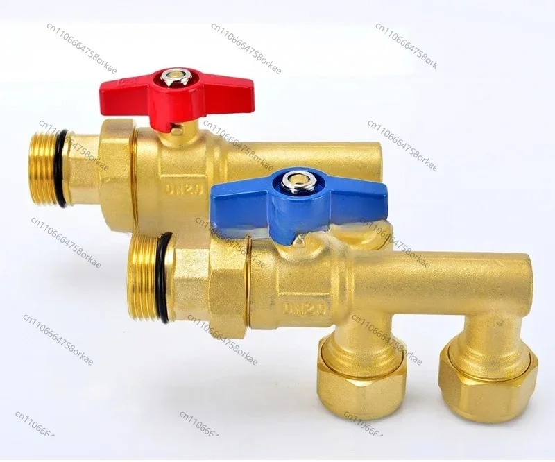 Three-way Brass Ball Valve F Typle Double-headed Water Separator 1620 2025 1