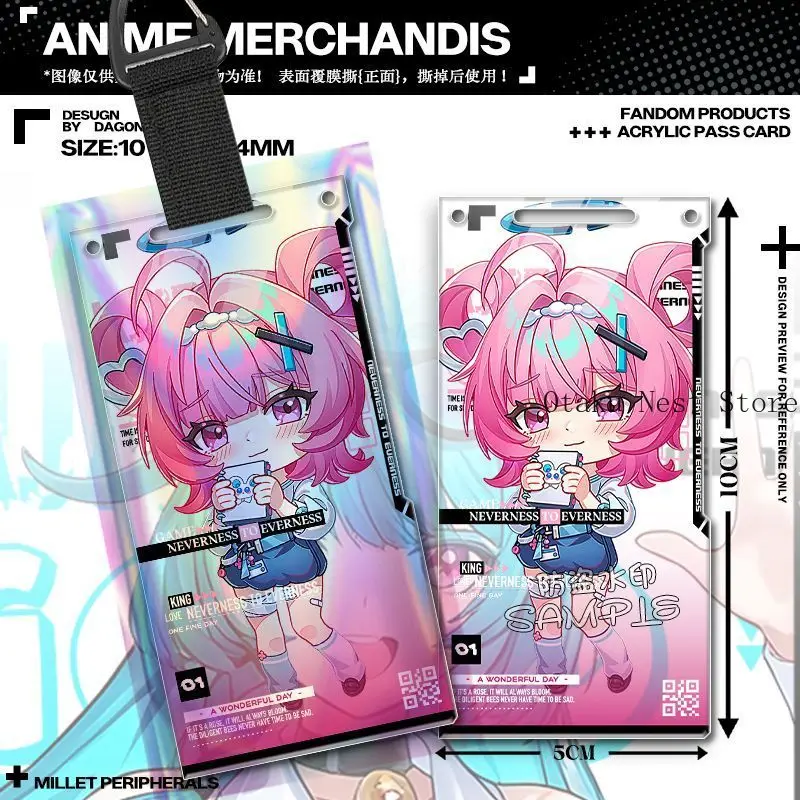 Anime Neverness To Everness Mint Lacrimosa Chiz Shinku Acrylic Pass Pendant Keychain Birthday Gift Xmas Cosplay Accessories
