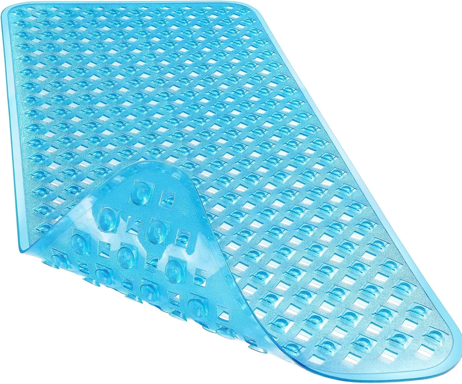 

Non-Slip Bath Mat with Strong Suction Cups, 34.5x15.5 Inches, Fast Draining Shower Mat for Bathroom Essentials