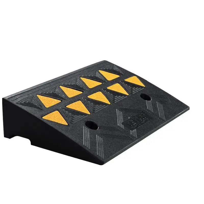 

Solid rubber threshold ramp, door threshold ramp, max. load capacity up to 15 tons, curb ramp, 50x30x10.8cm, wheelchair ramp, access ramp, rubber ramp, suitable for uneven ground and curbs