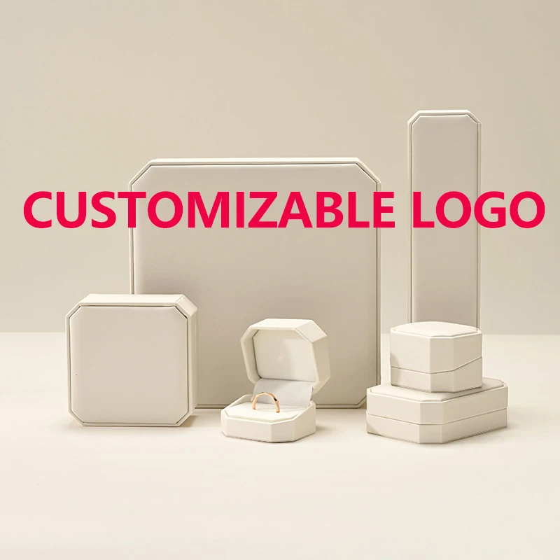 Customizable logo Jewelry Box With Logo Jewelry Gift Packaging Boxes Earring Necklace Bracelet Ring Boxes