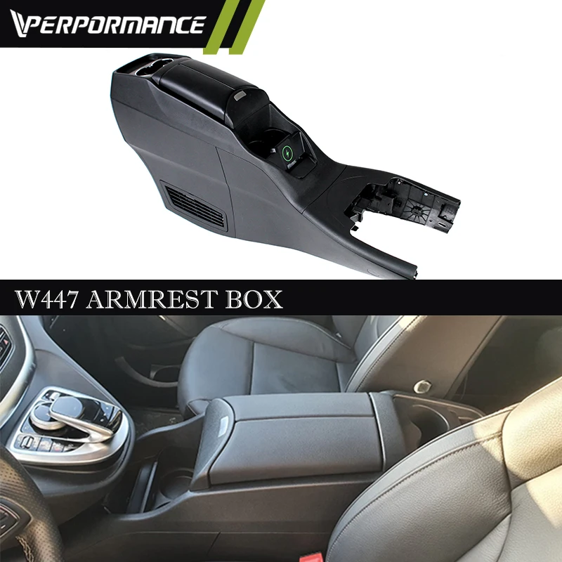 

V Class W447 Black Seat Armrest Without Refrigerator For Vito V250 V260 V200D Car Handrail V Class Armrest Box Storage Box