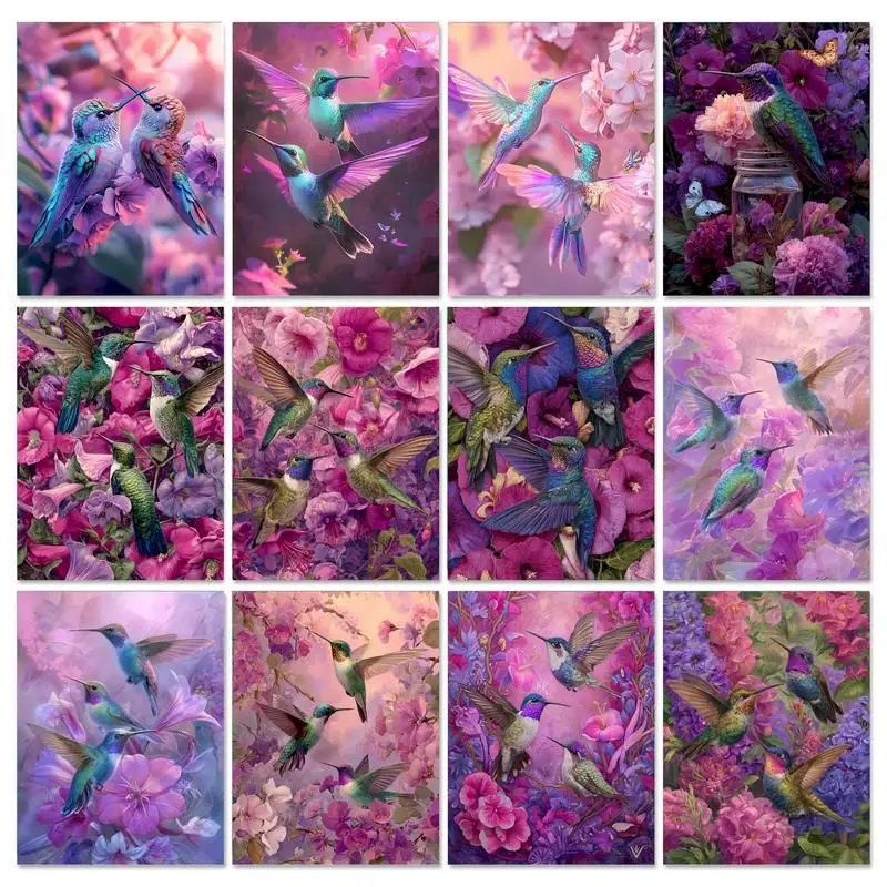 

GATYZTORY Pictures By Number Kits Hummingbird Painting By Number Home Decor Drawing On Canvas HandPainted Art Diy Crafts Gift