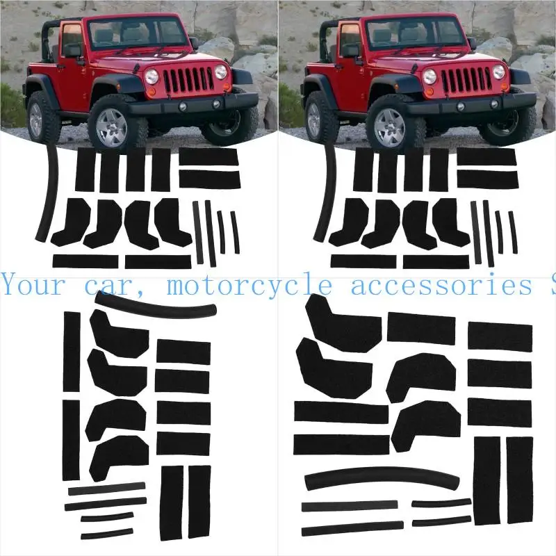 

31BC Car Waterproof High Density Foam Blocker Seal Kit For Quiet Rides Anti Leak Design 68026937AB Enhancing Noise Reduction