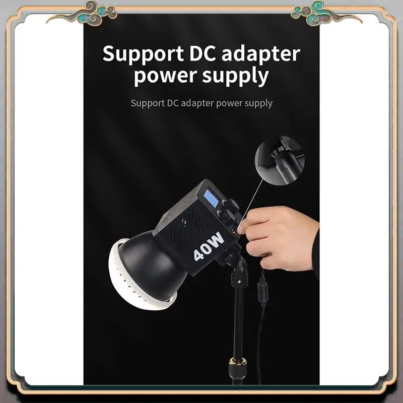 

Durable M60 Handle Photo Studio Light COB Bi-Color CCT 2500-6500K CRI Greater Than Equal 95 TLCI Greater Than Equal 97 EU PLUG