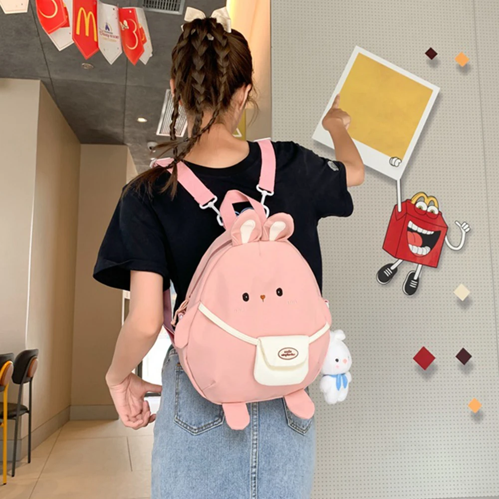 Personalização personalizada Mochila bonito engraçado, Grande capacidade Cartoon Crossbody Bag, Nome Bordado Estudante Presente