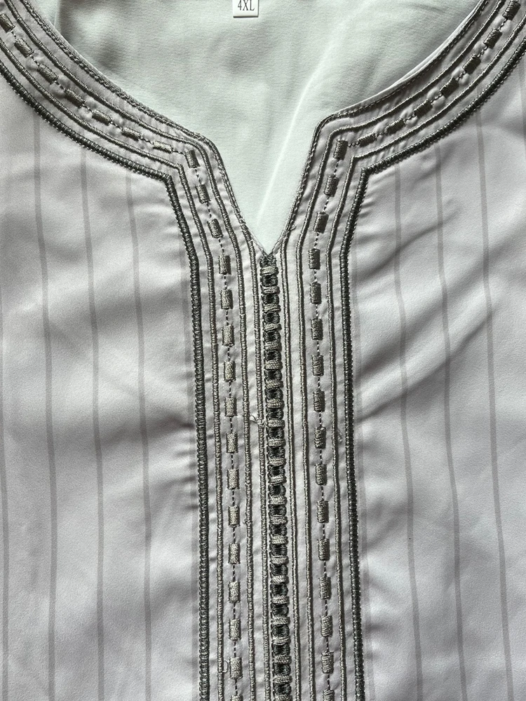 Jubba Thobe For Man Islamic Muslim Clothing Fashion Moroccan Saudi Arabic Dubai Oman Embroidery Long Plus Size Casual Kaftan