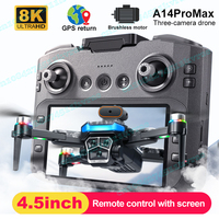 Drone with Camera Professional 4K HD Aerial Photography Dron GPS Return 4.5inch LCD Screen RC Quadcopter Three Camera Drone Toys