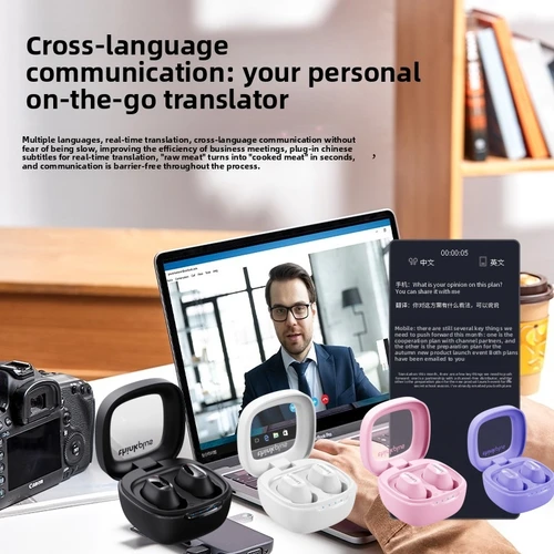 Imagen 2 del producto Lenovo XT62 auriculares inalámbricos Bluetooth impermeables Control táctil baja latencia HiFi auriculares deportivos aplicación AI traductor auriculares