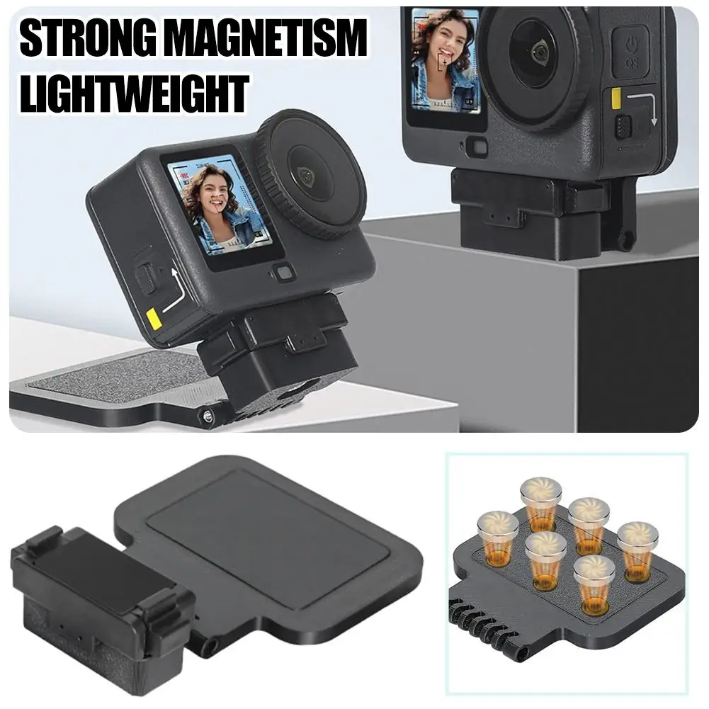Magnetic Desktop Stand for DJI Action 6 Camera Flexible Angle Adjustable Mount, Magnetic Mount Stand Accessories