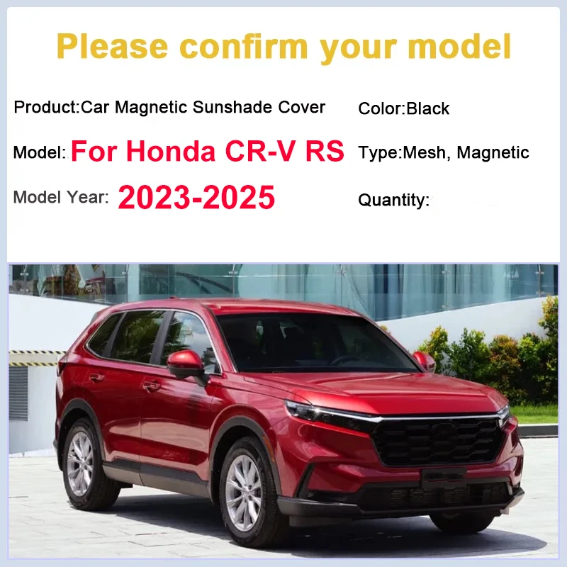 

Sunshade Mesh For Honda CR V 2025 Accessories RS MK6 2023 2024 Curtain Mesh Heat Insulation Windshield Frame Curtain Auto Parts