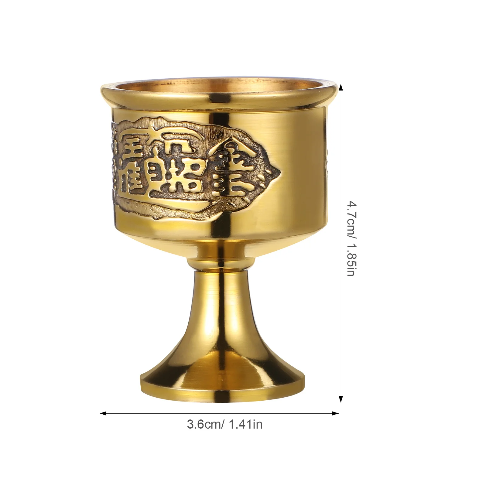 Brass Multi-Function Offering Cup For Buddhist Worship Home Temple Use Decorative Metal Goblet Tabletop Buddhism Cup