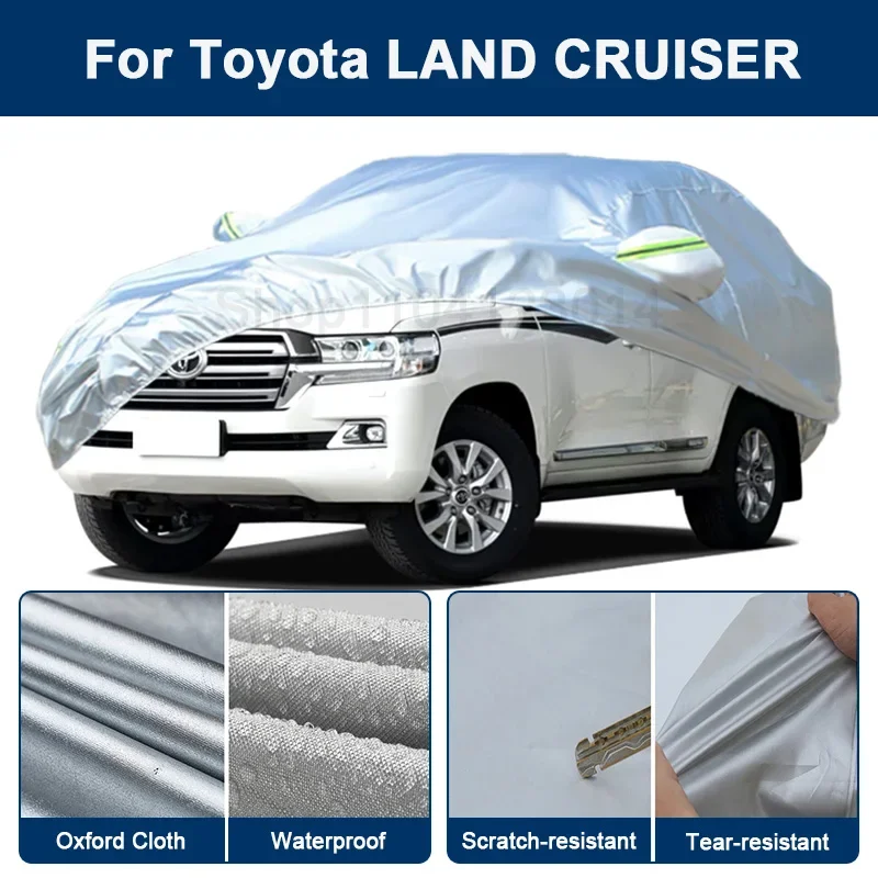

Outdoor Full Car Cover For Toyota LAND CRUISER with Reflective Strips Waterproof Snowproof Dustproof UV Protection