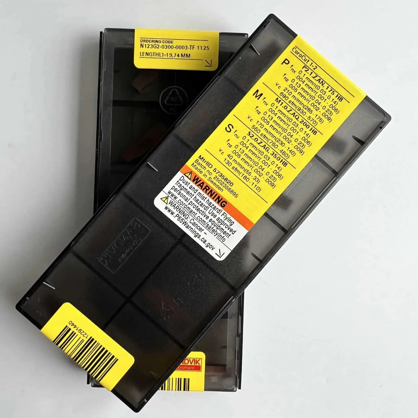 Oryginalne SANDVIK / N123G2-0300-0003-TF 1125 / Płytki z węglika spiekanego CNC, 10 sztuk