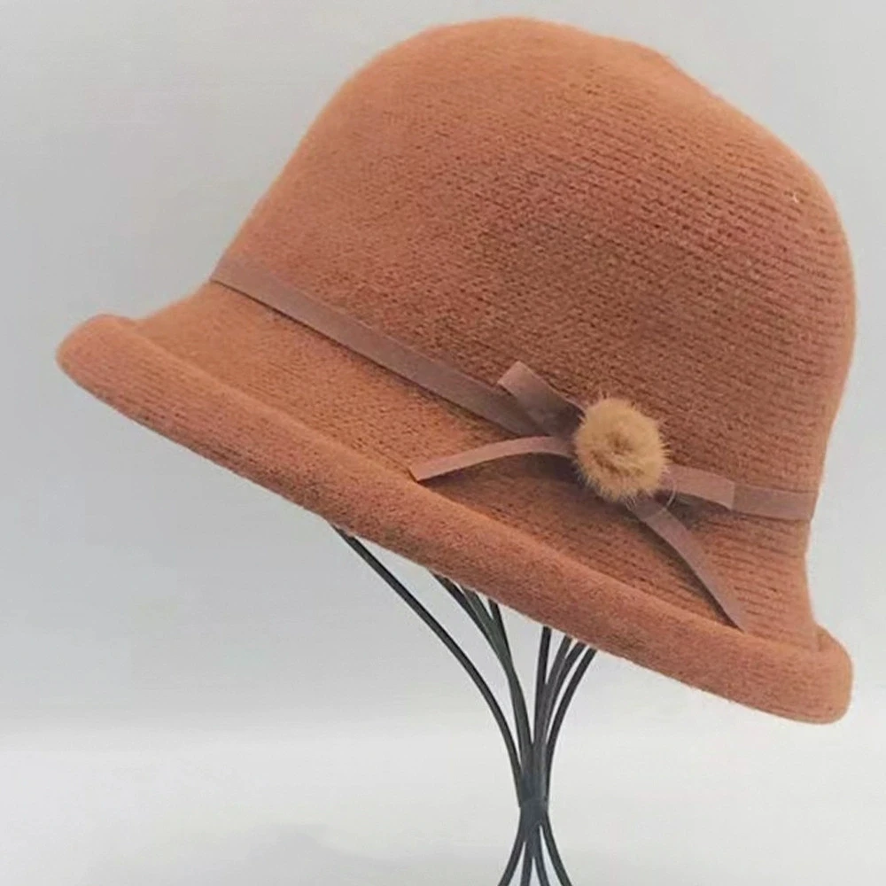 Hut mit gerollter Krempe, Herbst und Winter, dünner Stil, japanische Mode, vielseitiger Eimerhut zum Gesichtsschlankheit, Sonnenschutzhut – Detail 6