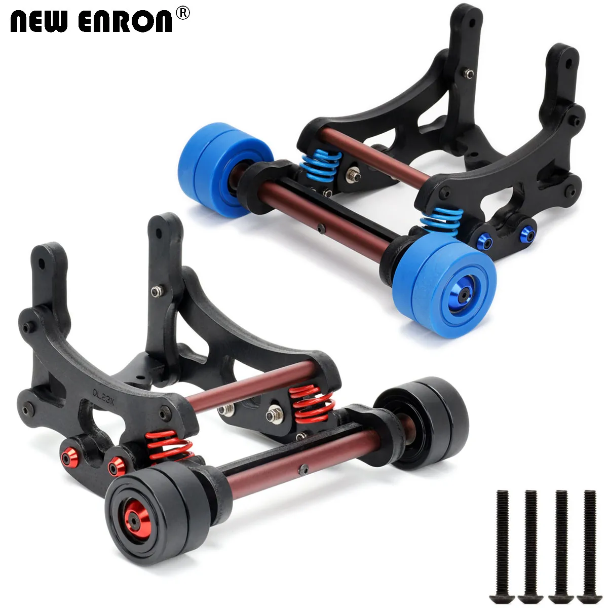 NEW ENRON Spring Head-Up Wheel Tumbling Wheelie Bar Set Single / Double Round for RC Car 1/5 Traxxas Xmaxx X-maxx 6S 8S