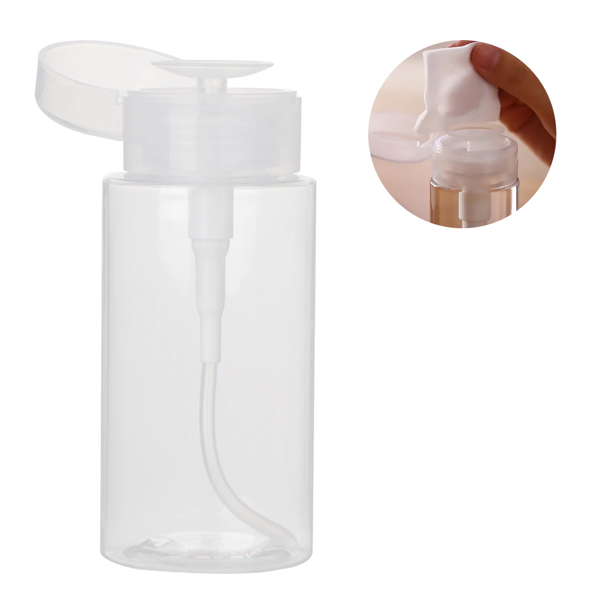 

3pcs Makeup Remover Bottles Empty Pump Travel Size Plastic Dispenser Durable Transparent Container For Home Outdoor 300Ml