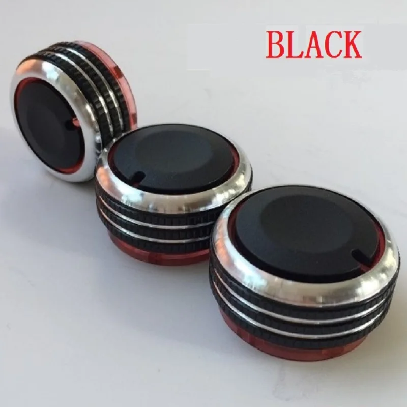 3Pcs Car Air Conditioning heat control Switch knob Aluminum alloy air conditioning knob AC Knob For Volkswagen VW POLO 2014-2019