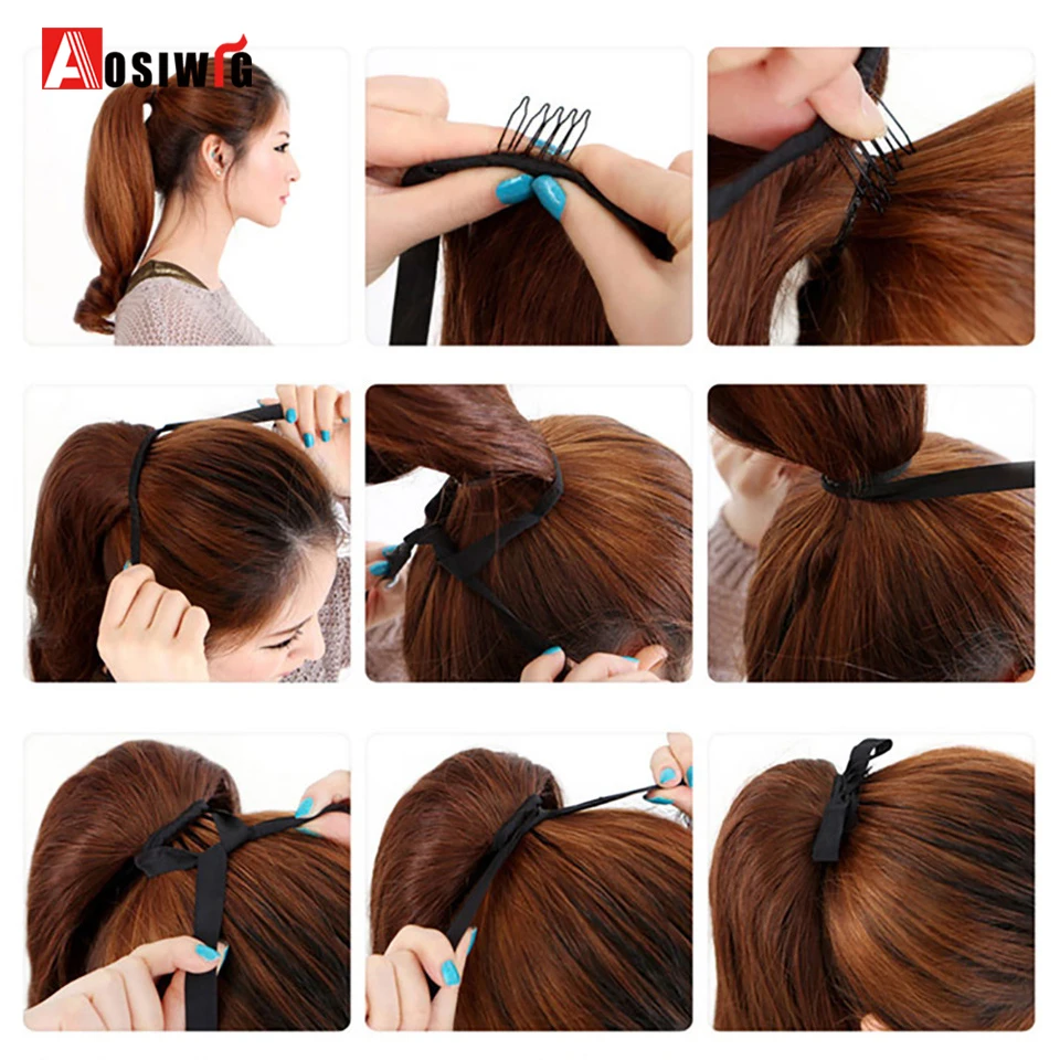 Synthetic Ponytail Hairpiece Women Short  Curly Ponytail Clip In PonyTail Hair Extensions Wrap Around On Girl Hair Extension