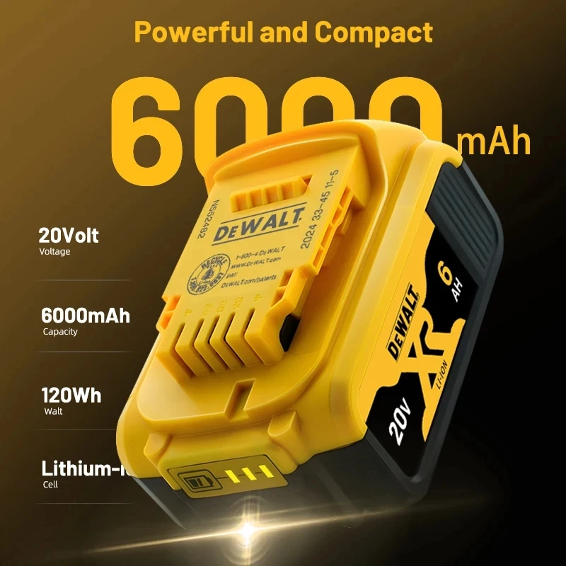 

Оригинальный литий-ионный аккумулятор Dewalt 20 В 2 Ач для электроинструмента Dewalt DCB184 DCB206 DCB204 DCB200. Инструмент для замены аккумулятора