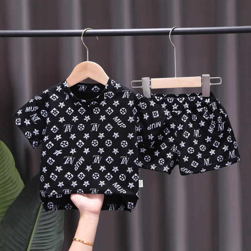 Children Summer Baby Boys Clothes Fashion Cotton T-shirts+ Shorts 2Pc/Set Kids Casual Outfits Infant Tracksuit 1-5years