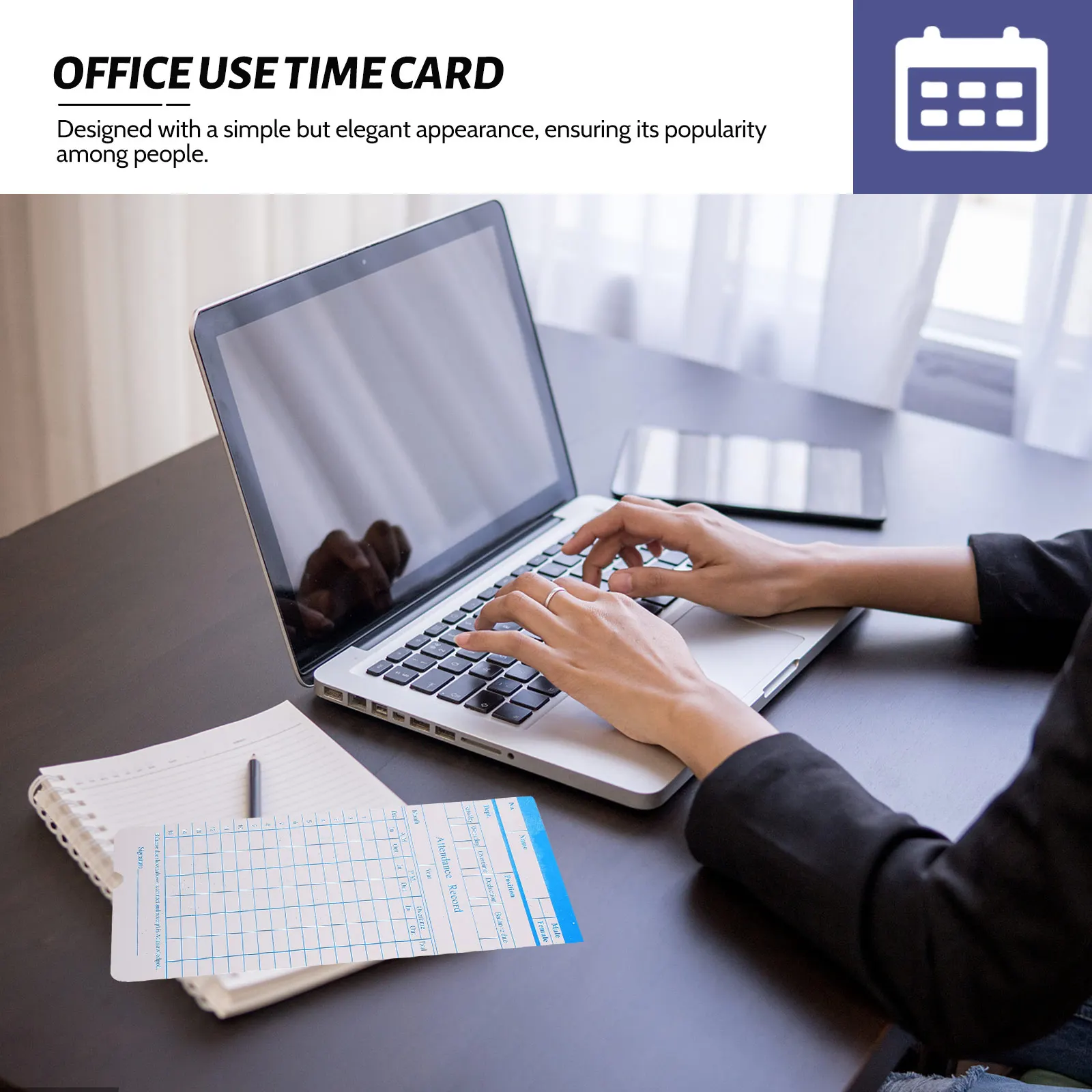 

Time Sheet Double-Sided Attendance Cards Paper Office Supply Thick Sheets For Employee Tracking Monthly Summary