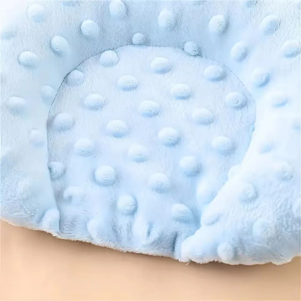 Cozy U-Shaped Cartoon Design Sleep Pad for Small Dogs-Deep Sleep Accessory,Polyester Fleece,Elliptical Shape,Ideal for Toy Breed