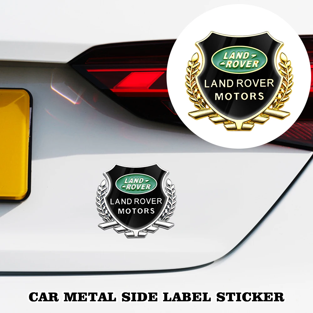 2Pc 3D Metal Car Sticker Shape Badge Decal For Land Rover Range Defender Rover Evoque SV SVR Discovery Badge Sticker Accessories