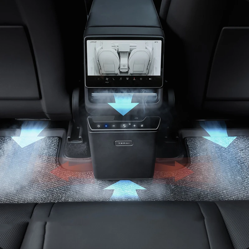 

Suitable for the 2025 Tesla Model Y Rear Seat Fridge | Semiconductor-Cooled Car Fridge for Outdoor Camping