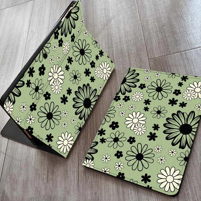 

Cartoon White Flower Leaf For OPPO Realme Pad Air X 10.36 11 Inch Tablet Case