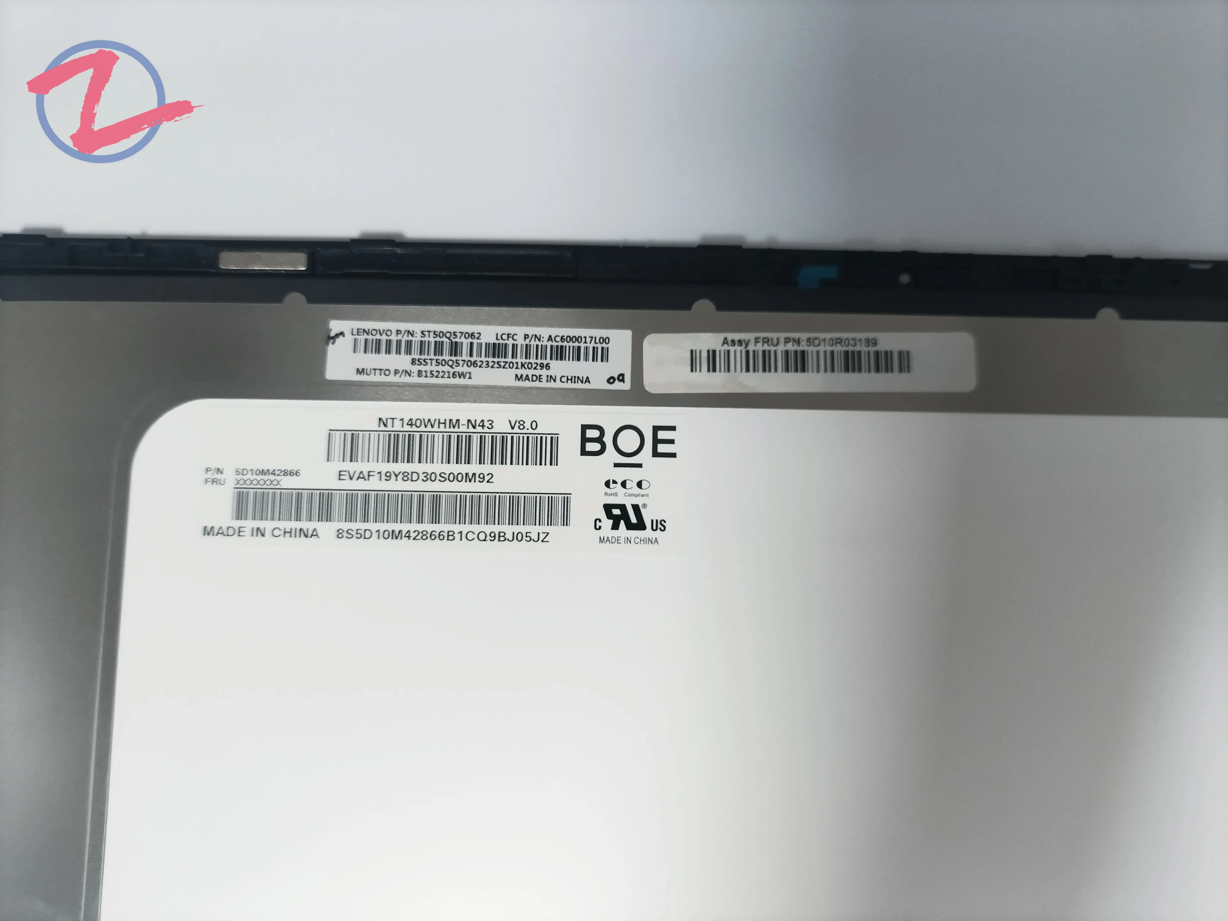 Imagem -04 - Laptop Lcd Touch Screen Assembly Adequado para Lenovo Yoga 53014ikb 530-14arr 81h9 14 Polegadas