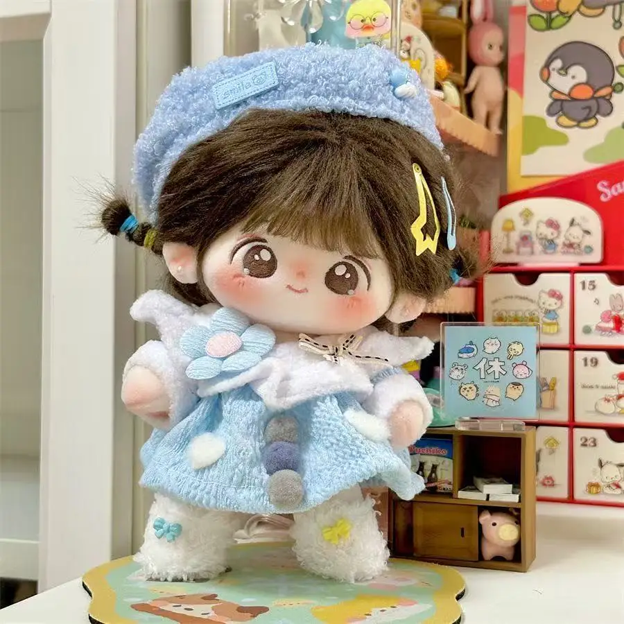 Vestiti per bambole in cotone da 20 cm Abito stile college Abito carino Abito casual per bambole di peluche