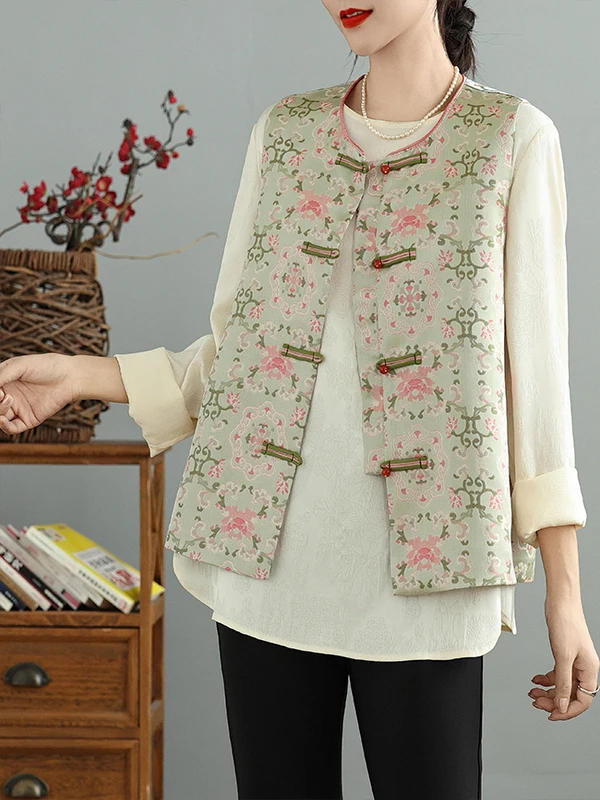 

Новый китайский женский жилет Sle Jaet, ранняя весна, новый легкий национальный Sle, ретро-ссенка Jin, улучшенный топ с вышивкой